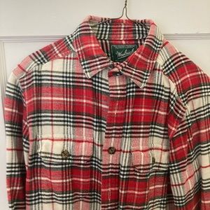 Woolrich Men Small flannel red white